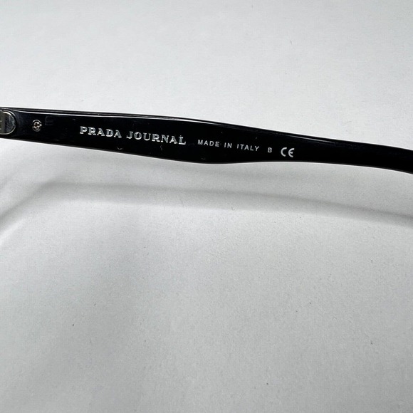 Prada Eyeglasses VPR 07T-F 1AB-101 Black Unisex Frame 52-19-140MM ITALY H3772 - Picture 6 of 7